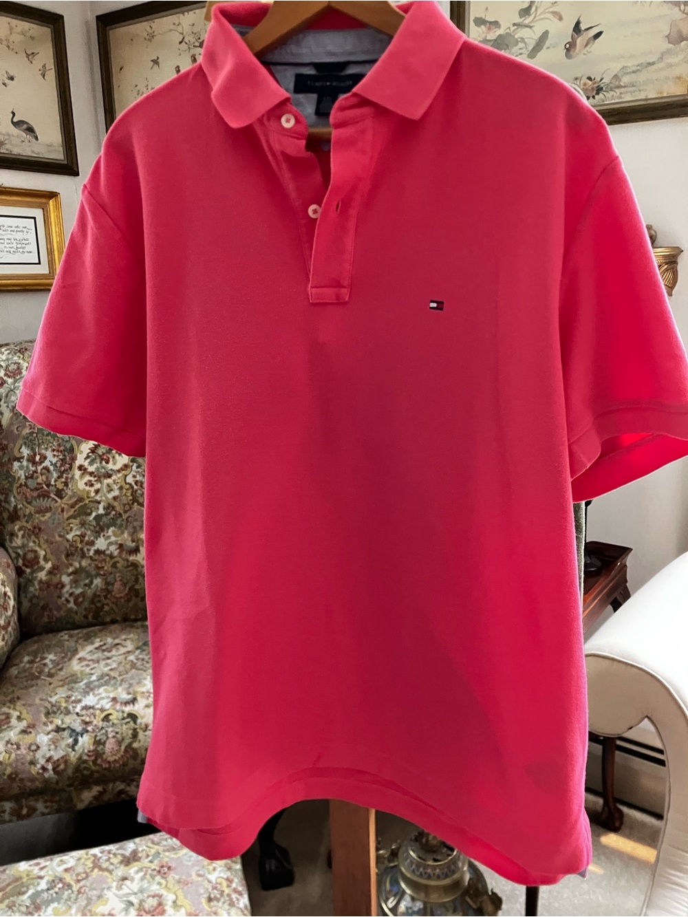 Tommy Hilfiger Raspberry Sorbet Polo Shirt Size Large